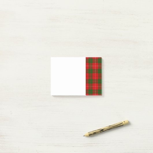 Roter und grüner Clan MacKinnon Tartan Post-it Klebezettel (Auf Schreibtisch)