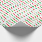 Roter und grüner Computer-Schriftart-frohe Geschenkpapier (Ecke)