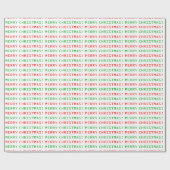 Roter und grüner Computer-Schriftart-frohe Geschenkpapier (Flach)