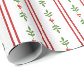 Roter und grüner einzigartiger Wasserfarben-Festta Geschenkpapier (Rolleneckpunkt)
