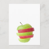 Roter und grüner geschnittener Apfel Postkarte (Vorderseite)