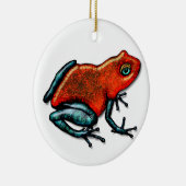 Roter und grüner Gift-Pfeil-Frosch Keramik Ornament (Rechts)