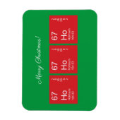 Roter und grüner Ho Ho Ho Periodischer Tisch Magnet (Vertikal)