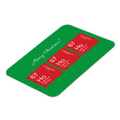 Roter und grüner Ho Ho Ho Periodischer Tisch Magnet (Linke Seite)
