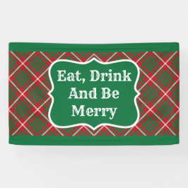 Roter und grüner Karo Banner