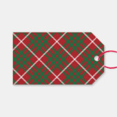 Roter und grüner Karo Geschenkanhänger (Vorderseite (Horizontal))