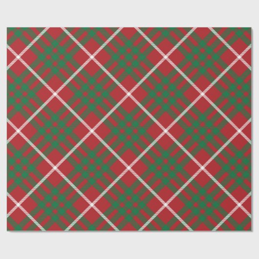 Roter und grüner Karo Geschenkpapier (Flach)
