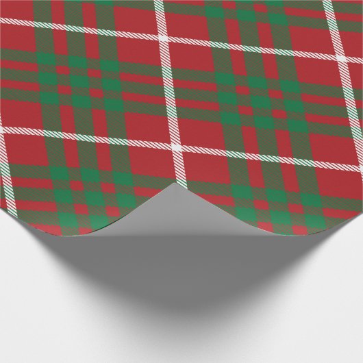 Roter und grüner Karo Geschenkpapier (Ecke)
