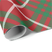 Roter und grüner Karo Geschenkpapier (Rolleneckpunkt)