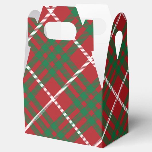 Roter und grüner Karo Geschenkschachtel (Geöffnet)