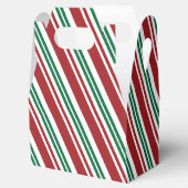 Roter und grüner Pfefferminzstreifen Geschenkschachtel (Geöffnet)