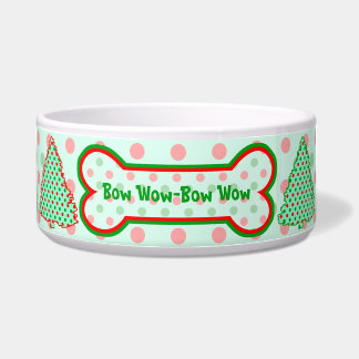 Roter und grüner Polka-Dot-Baum Napf