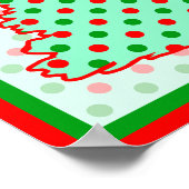 Roter und grüner Polka Dot Tree Poster (Ecke)