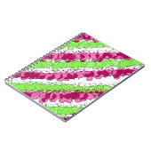 Roter und grüner Spritzer erschüttert Notizblock (Linke Seite)