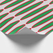 Roter und grüner Streifen Geschenkpapier (Ecke)