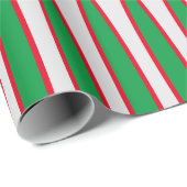 Roter und grüner Streifen Geschenkpapier (Rolleneckpunkt)