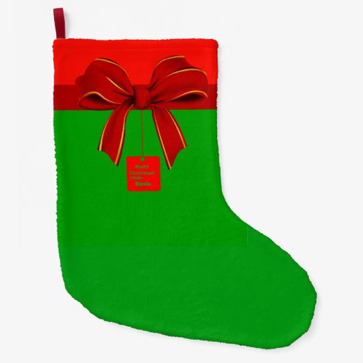 Roter und grüner Strumpf Großer Weihnachtsstrumpf (Vorderseite)