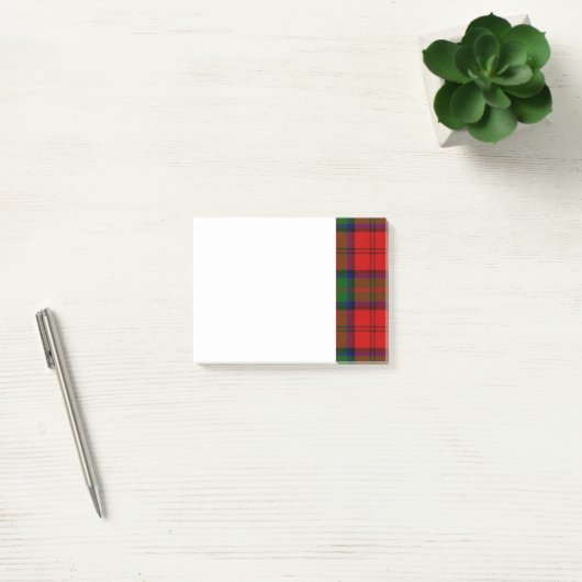 Roter und grüner Tartan des Clans MacDuff Post-it Klebezettel (Büro)