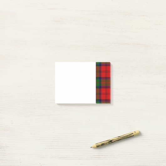 Roter und grüner Tartan des Clans MacDuff Post-it Klebezettel (Auf Schreibtisch)