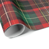 Roter und grüner Tartan Kariert Geschenkpapier (Rolleneckpunkt)