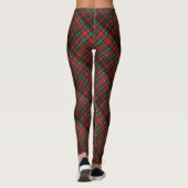Roter und grüner Tartan Kariert Leggings (Rückseite)