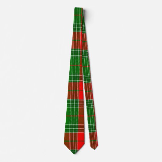 Roter und grüner Tartan Kariert Männer Krawatte (Vorderseite)