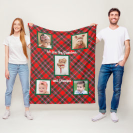 Roter und grüner Tartan Kariert Wir Liebe Sie Fleecedecke