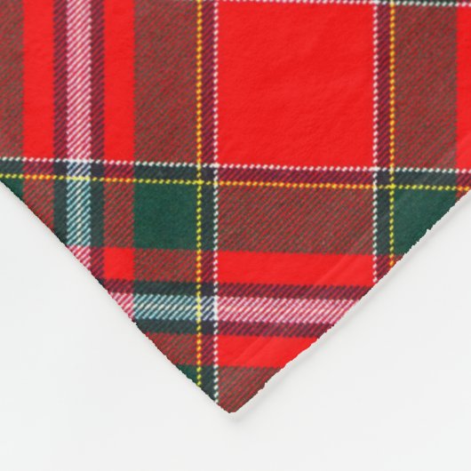 Roter und grüner Tartan Kariert Wir Liebe Sie Fleecedecke (Ecke)