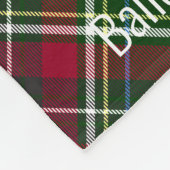 Roter und grüner Tartan Kariertes Personalisiertes Fleecedecke (Ecke)