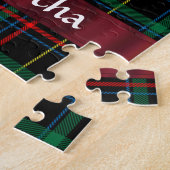 Roter und grüner Tartan Puzzle (Seite)