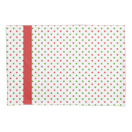 Roter und grüner Tupfen-Weihnachtskissen-Kasten Kissenbezug