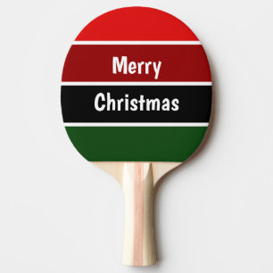 Roter und grüner Weihnachtsball Pingpong Ball Tischtennis Schläger
