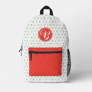 Roter und grüner Weihnachtsbaum Bedruckter Rucksack