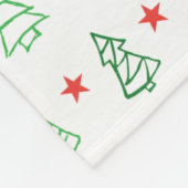 Roter und grüner Weihnachtsbaum Fleecedecke (Ecke)