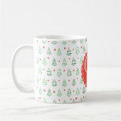 Roter und grüner Weihnachtsbaum Kaffeetasse (Links)