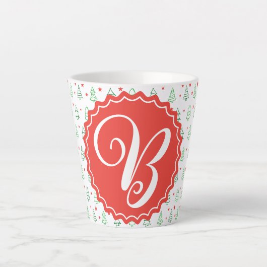 Roter und grüner Weihnachtsbaum Milchtasse (Vorderseite)