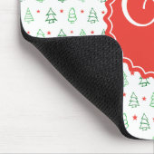 Roter und grüner Weihnachtsbaum Mousepad (Ecke)