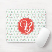 Roter und grüner Weihnachtsbaum Mousepad (Mit Mouse)