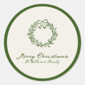 Roter und grüner Weihnachtsbaum Runder Aufkleber (Vorderseite)