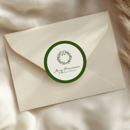 Roter und grüner Weihnachtsbaum Runder Aufkleber