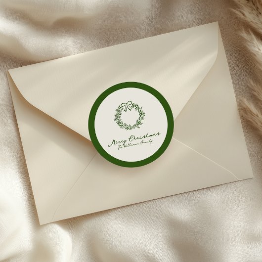 Roter und grüner Weihnachtsbaum Runder Aufkleber