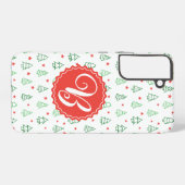 Roter und grüner Weihnachtsbaum Samsung Galaxy Hülle (Rückseite (Horizontal))