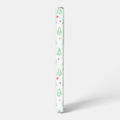 Roter und grüner Weihnachtsbaum Samsung Galaxy Hülle (Linke Seite)