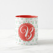 Roter und grüner Weihnachtsbaum Tasse (Zentrum)