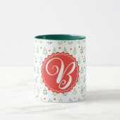 Roter und grüner Weihnachtsbaum Tasse (Zentrum)