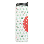 Roter und grüner Weihnachtsbaum Thermosbecher (Nach links gedreht)