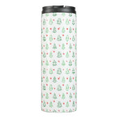 Roter und grüner Weihnachtsbaum Thermosbecher (Rückseite)