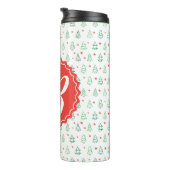 Roter und grüner Weihnachtsbaum Thermosbecher (Nach rechts gedreht)