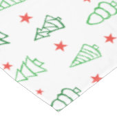 Roter und grüner Weihnachtsbaum Tischdecke (Schrägansicht)