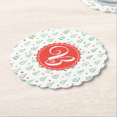 Roter und grüner Weihnachtsbaum Untersetzer (angewinkelt)